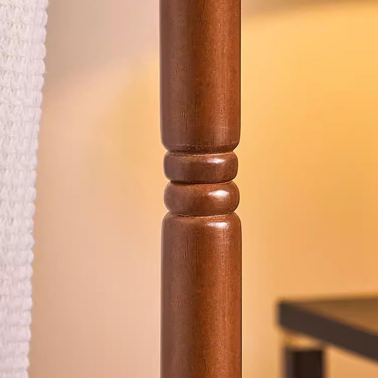 Heavy duty Garment rack Double Rail Clothing Rack For Hanging Clothes, Freestanding Solid Wood Coat Rack With Shelves And 2 Hooks, Space Saving Clothes Organizer For Bedroom And Living Room (Walnut C