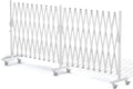 Expandable Barricade Gate,Accordion Garden Yard Outdoor Indoor Portable Folding Security Dog Fence Gates Wall Mount,200' Adjustable Metal Safety Barrier Gate with Casters,White