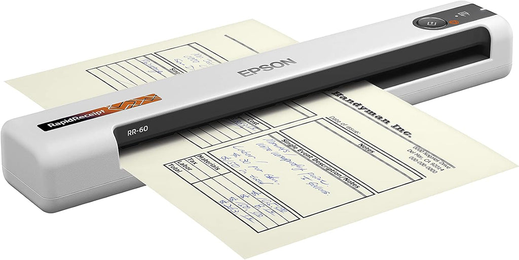Epson RapidReceipt RR-60 Mobile Tax Receipt and Color Document Scanner with Complimentary Data Management Software for PC & Mac