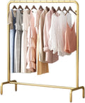 Heavy duty Garment rack Nordic Modern Clothes Rail Heavy Duty Metal Clothing Rack For Bedrooms And Living Rooms Freestanding Retail Display Racks Easy To Assemble Coat Rack For Hangi (Gold 80X40X150C