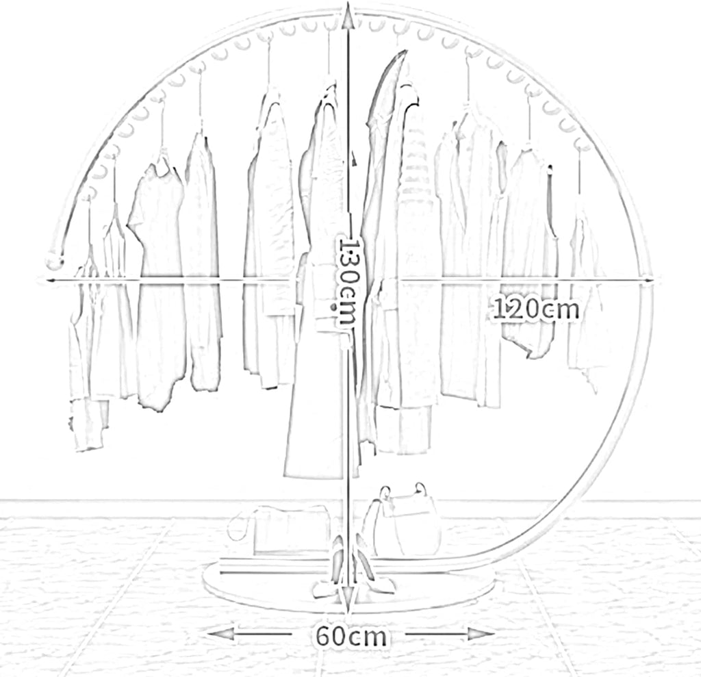 Commercial Shelves Home Coat Rack Stand Clothes Rack Stand, Free Standing Garment Rack, Clothing Store Bedroom Office Storage Shelf, Curved Hang Stand for Dress Suits Handbag Scarf Display ( Color : G