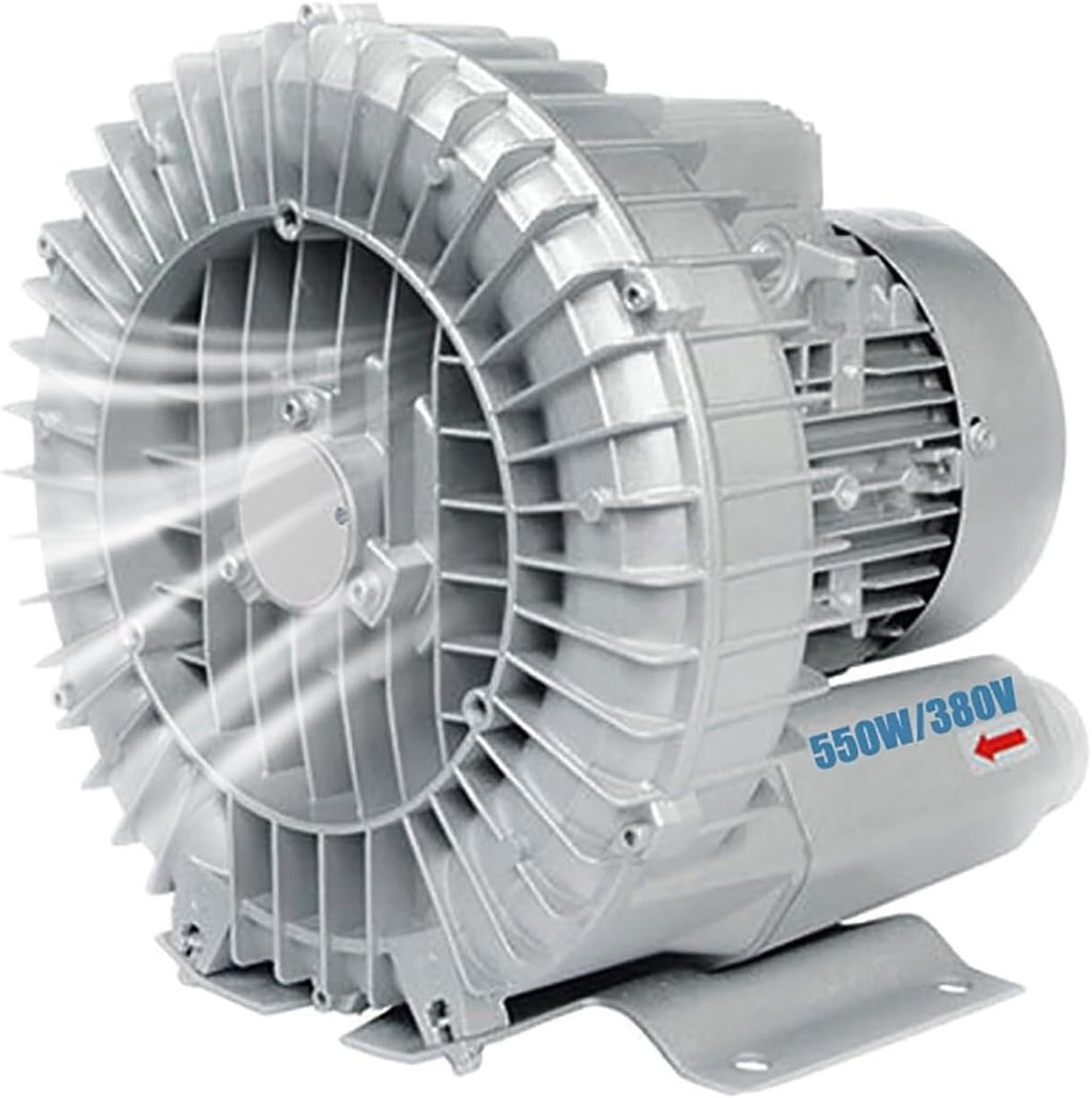 High-Pressure Vortex Ring Blower 480V Three-phase Regenerative Blower for Industrial Construction Textile & Fish Pond Aeration(550w/380v)