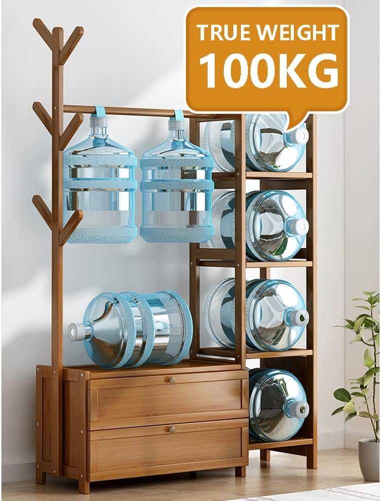 Wooden Coat Stand, Free-Standing Garment Rack, Clothings Organizer, Storage Shoe Rack, 80X30X138CM