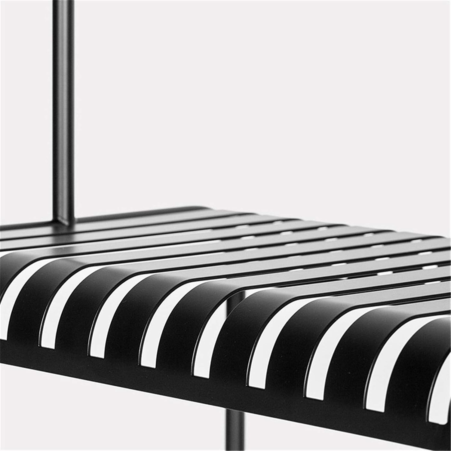 Nordic Coat Hanger, Freestanding Display Stand with 1 Metal Bench, Single-Rail Garment Rack for Coats, Shirts, Trousers, Bags, for Entryway, Bedroom