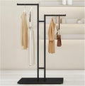 Modern Clothing Rack Freestanding Garment Hanger, Clothing Display Stand for Shops Retail Stores Home Storage, 2-Way Suit Shirt Clothing Rack,Black-Style 1