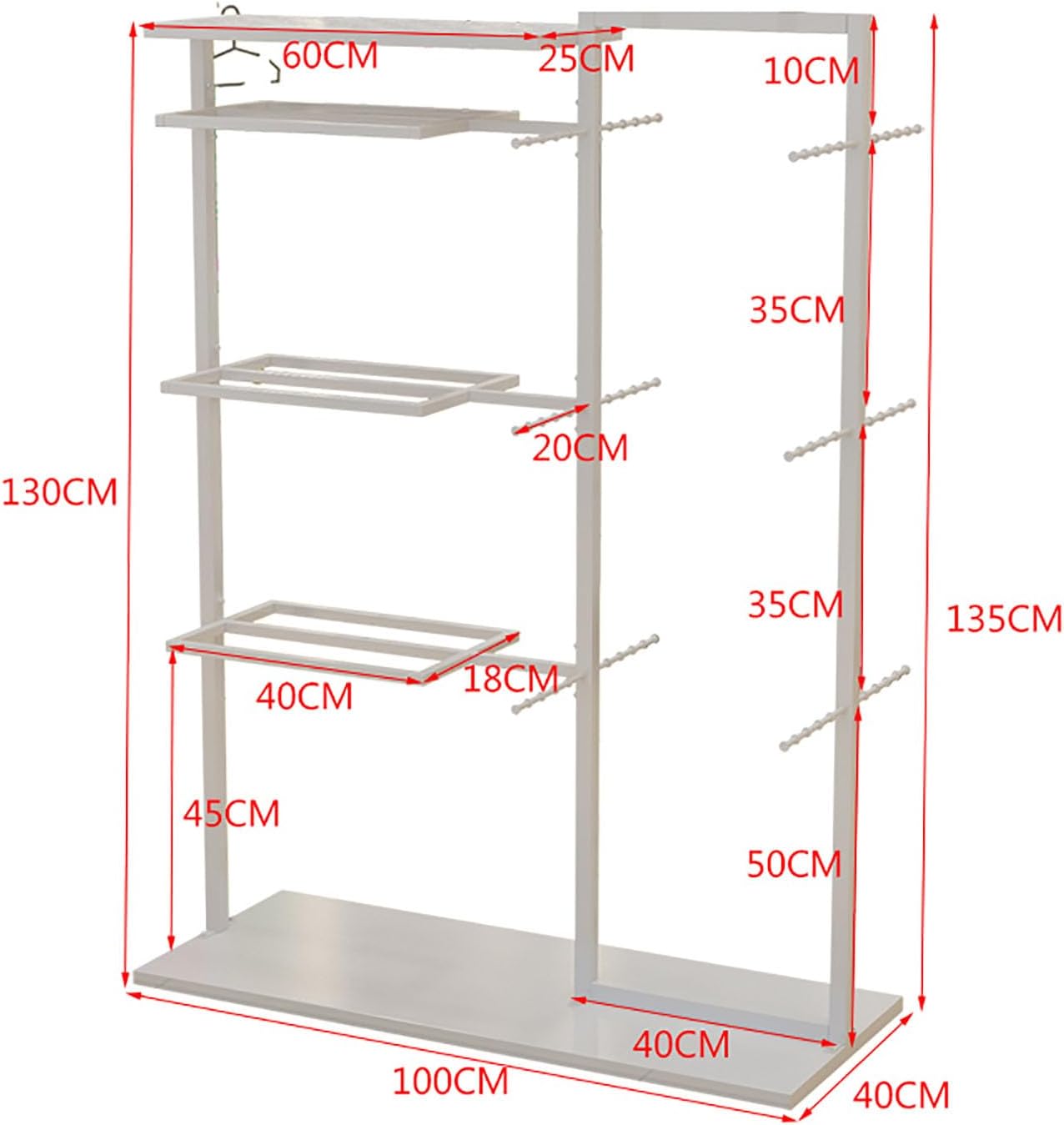 Underwear Display Stands, Freestanding Clothing Store Boutiques Retail Lingerie Garment Rack, Coat Rack Stand Commercial Shelves for Socks Bra Panties Scarves STO(Black