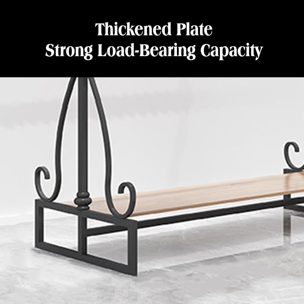 Heavy Duty Garment Racks,Freestanding Rack with Storage Shelves,for Hanging Clothes Coats Skirts Shirts Sweaters(150X50X160cm)