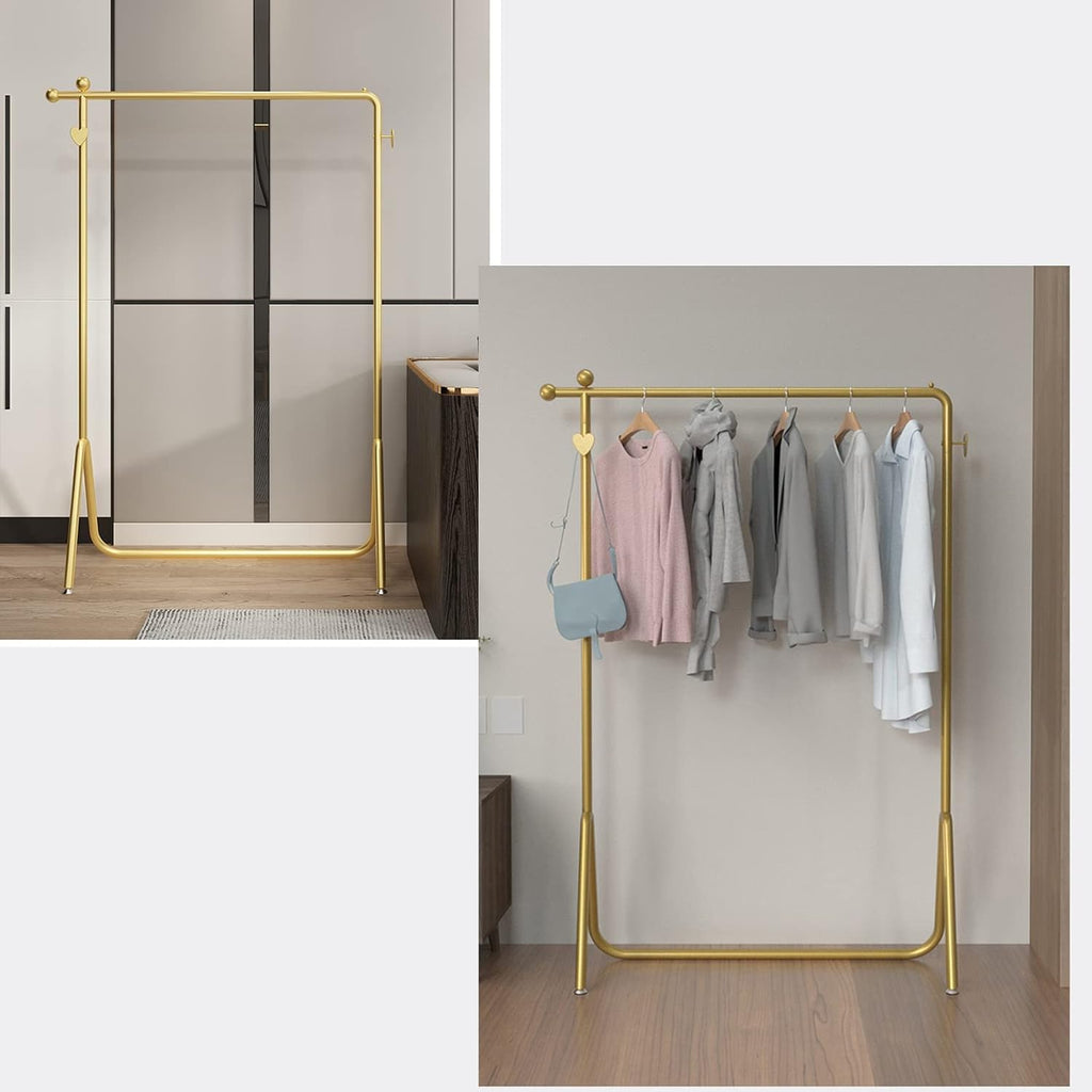 Clothing Garment Rack,Clothing Store Retail Display Clothes Racks Commercial Freestanding Hanger for Hanging Clothes,Heavy Duty Organizer Storage Shelf for (B-80x40x130cm