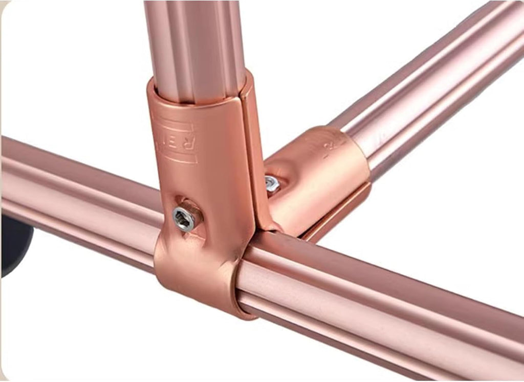 Garment Rack Heavy Duty Clothing Racks For Hanging Clothes Rack, Aluminum Alloy Clothing Hanger Rack For Coats, Shirts, Dress, Freestanding Coat Rack For Bedrooms A(Size:120X40X153CM,Color:Rose Gold)