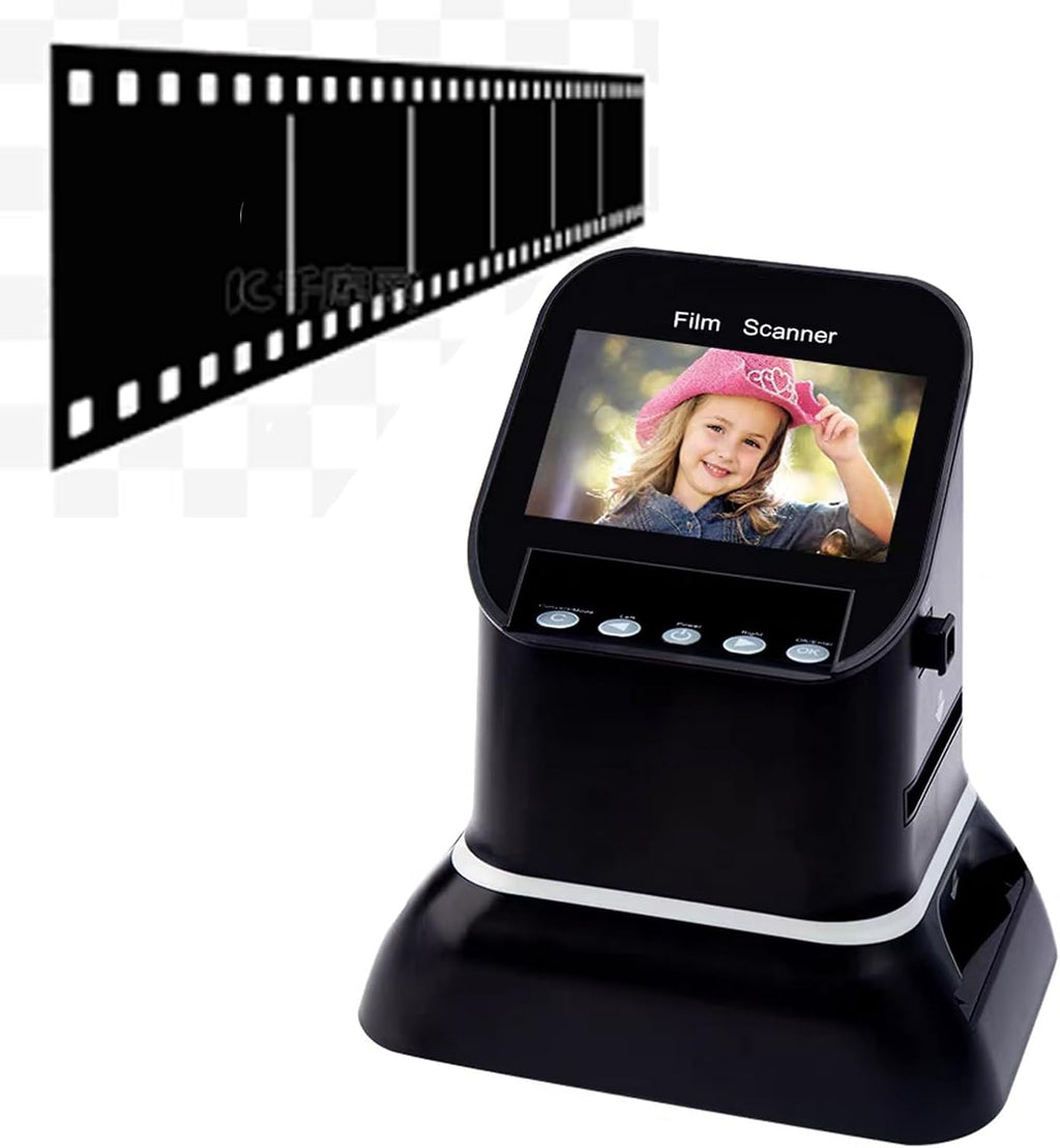 Film Scanner for 35mm & 120 Film, Slide & Negative Scanner with 4.3' LCD - 22MP High Resolution to Convert Old Photos to Digital JPEG