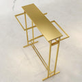 Heavy Duty Pipe Clothes Rack, Clothing Store Modern Garment Rack, Clothing Display Stand For Boutiques/Retail Shops/Home Storage, Free Standing Metal Garment Rack Suit Shirt Display Stand(Gold,L120CM)