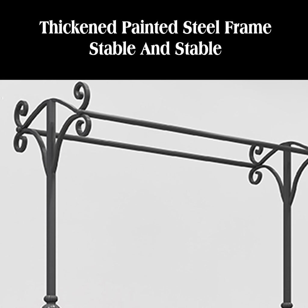 Heavy Duty Garment Racks,Freestanding Rack with Storage Shelves,for Hanging Clothes Coats Skirts Shirts Sweaters(150X50X160cm)