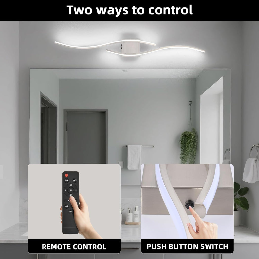 Battery Powered Wall Sconces Set of 2, Nickel 39' LED Dimmable Wall Sconce with Remote Control/Timer/Memory, USB Rechargeable Wall lights for Living Room, Bedroom, Hallway Wireless scones lighting