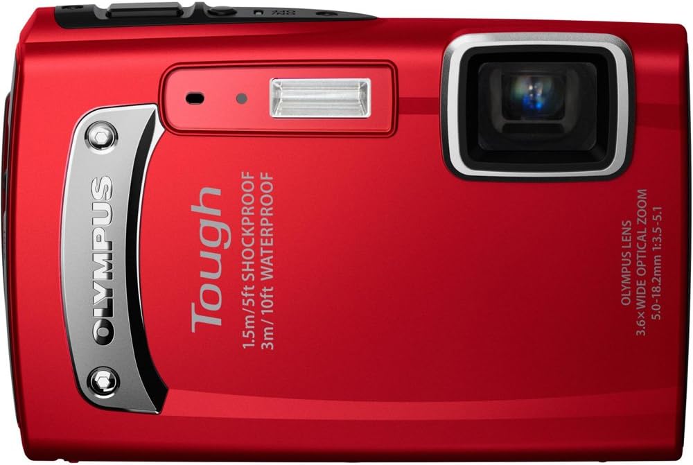 OM SYSTEM OLYMPUS TG-310 Tough 14 MP Digital Camera , 3.6x Wide Optical Zoom (28mm), 2.7' LCD (Red) (Old Model)