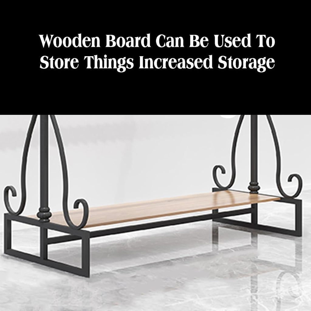 Heavy Duty Garment Racks,Freestanding Rack with Storage Shelves,for Hanging Clothes Coats Skirts Shirts Sweaters(120X50X160cm)