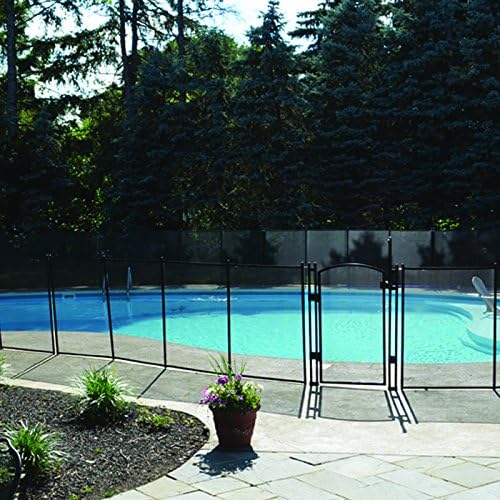EZ-Guard 4' Tall Self Closing/Self Latching Mesh Child Safety Pool Fence Gate Kit for In-Ground Pools - (tan, 4 ft)