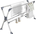 Clothes Drying Rack - Adjustable Heavy Duty Stainless Steel Laundry Rack for Garments, Freestanding Design, High Capacity Laundry Stand, Durable Clothes Dryer Solution