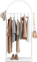 Freestanding Metal Garment Rack - Portable Clothing Storage Solution for Organizing Coats, Skirts, Shirts, and Sweaters - Perfect for Bedroom and Living Room Spaces