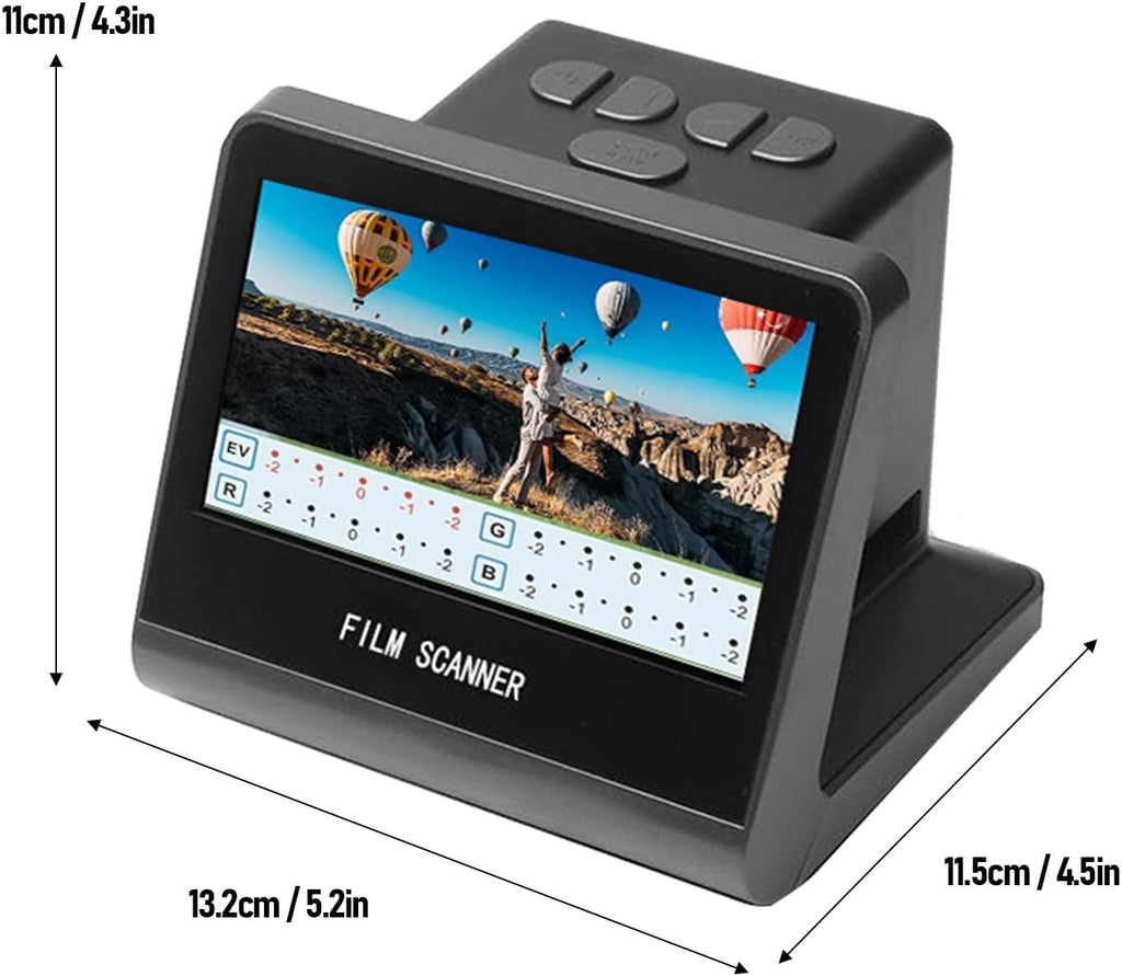 Film and Slide Scanner Digitizer with 5' LCD Screen, Negative Scanners for Old Pictures to Digital 22MP JPEG Fast, Compatible with 35, 126, 110 Film and Slides