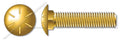(100 pcs) 1/2'-13 X 1-1/2', Carriage Bolts, Round Head, Square Neck, Full Thread, Grade 8 Steel, Yellow Zinc