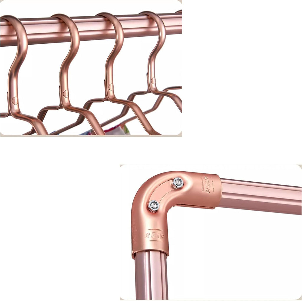 Garment Rack Heavy Duty Clothing Racks For Hanging Clothes Rack, Aluminum Alloy Clothing Hanger Rack For Coats, Shirts, Dress, Freestanding Coat Rack For Bedrooms A(Size:120X40X153CM,Color:Rose Gold)