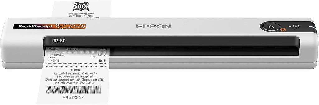 Epson RapidReceipt RR-60 Mobile Tax Receipt and Color Document Scanner with Complimentary Data Management Software for PC & Mac