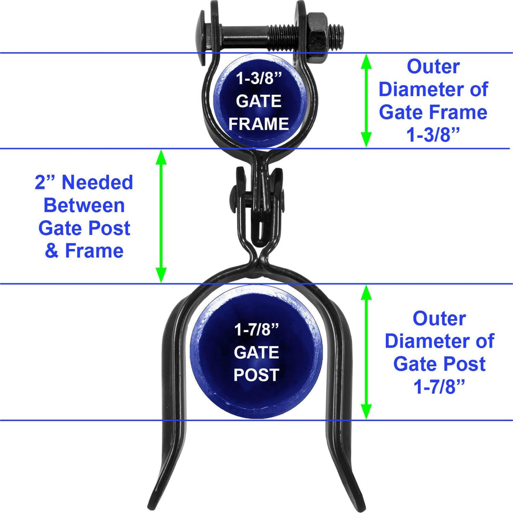 Black 1-3/8' x 1-7/8' Heavy Duty Fork Latch - Pressed Steel - Powder Coated - CASE Qty 10