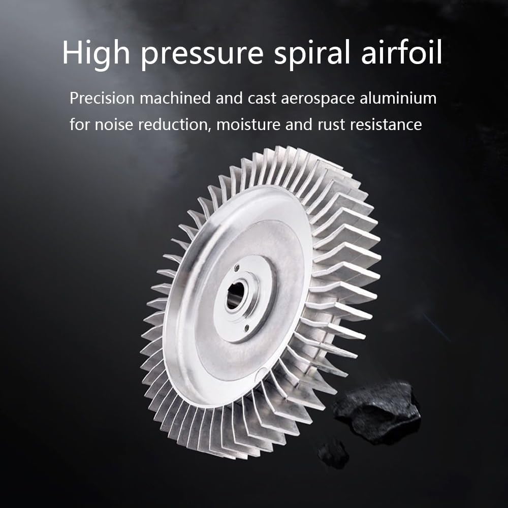 Regenerative Blower 50Hz High Pressure Ring Blower Fish Pond Centrifugal Blower Aluminum Alloy Single Phase 110v Vortex Blower, for Sewage Aeration 0.24HP/0.5HP/1.01HP/1.49HP(250W/0.33HP)
