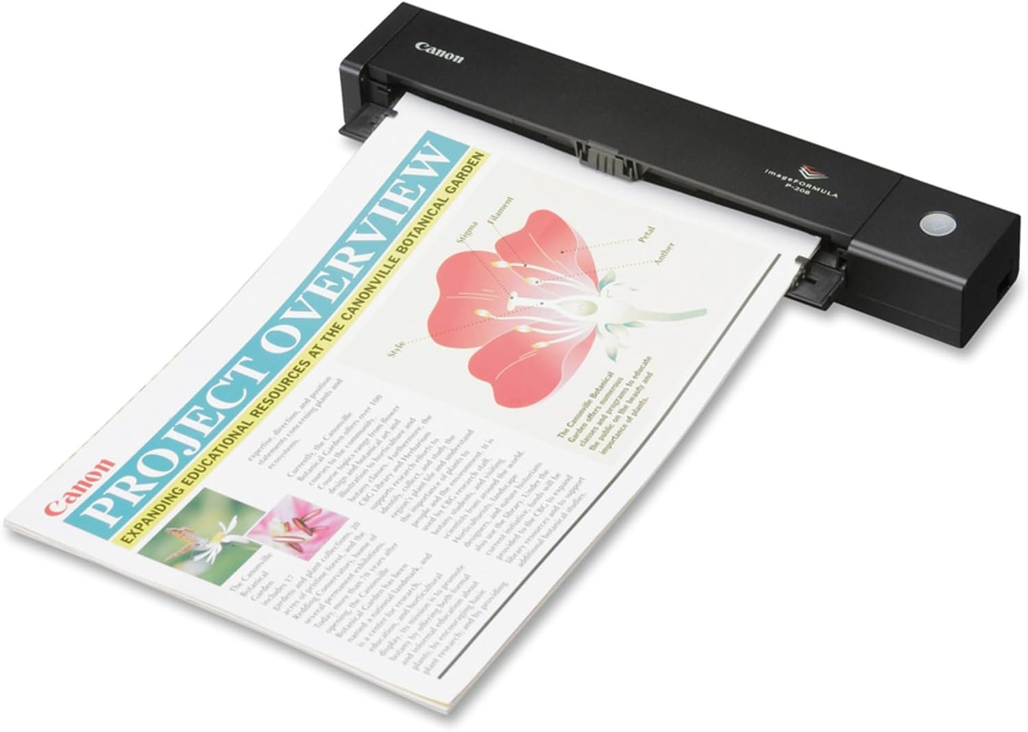 Canon imageFORMULA P-208II Personal Document Scanner, 1.5' x 12.3' x 2.2'