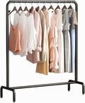 Heavy Duty Coat Rack, Garment rack Nordic Modern Clothes Rail Heavy Duty Metal Clothing Rack For Bedrooms And Living Rooms Freestanding Retail Display Racks Easy To Assemble Coat Rack (Black 100X40X1