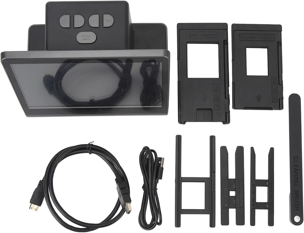 Film Scanner, 48MP High Definition Film Slide Scanner with 7 Inch Screen and 16GB Storage, for 135 126KPK 110 Super 8mm Film and Slides