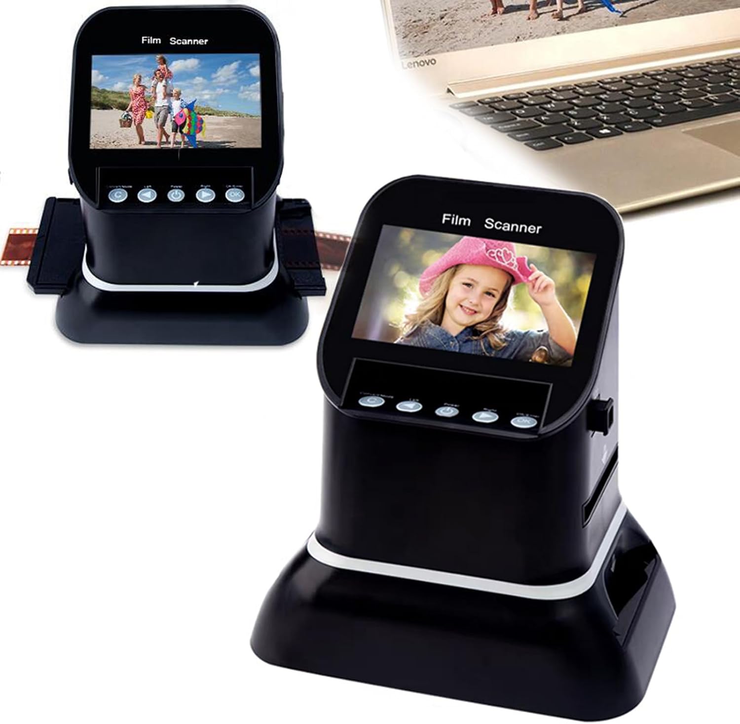 Convert Slides & Negatives to Digital, 22MP Film Scanner with 4.3' Display - for 35mm, 120, 126, 127, 135 Film Strips - HD Negative & Slide Scanner