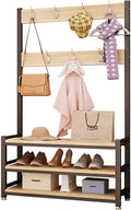 Heavy Clothes Rails Metal Foldable Coat Rack Stand, Freestanding Garment Rack, With Shoe Storage Bench And Hooks/B/60Cm (A 60Cm)