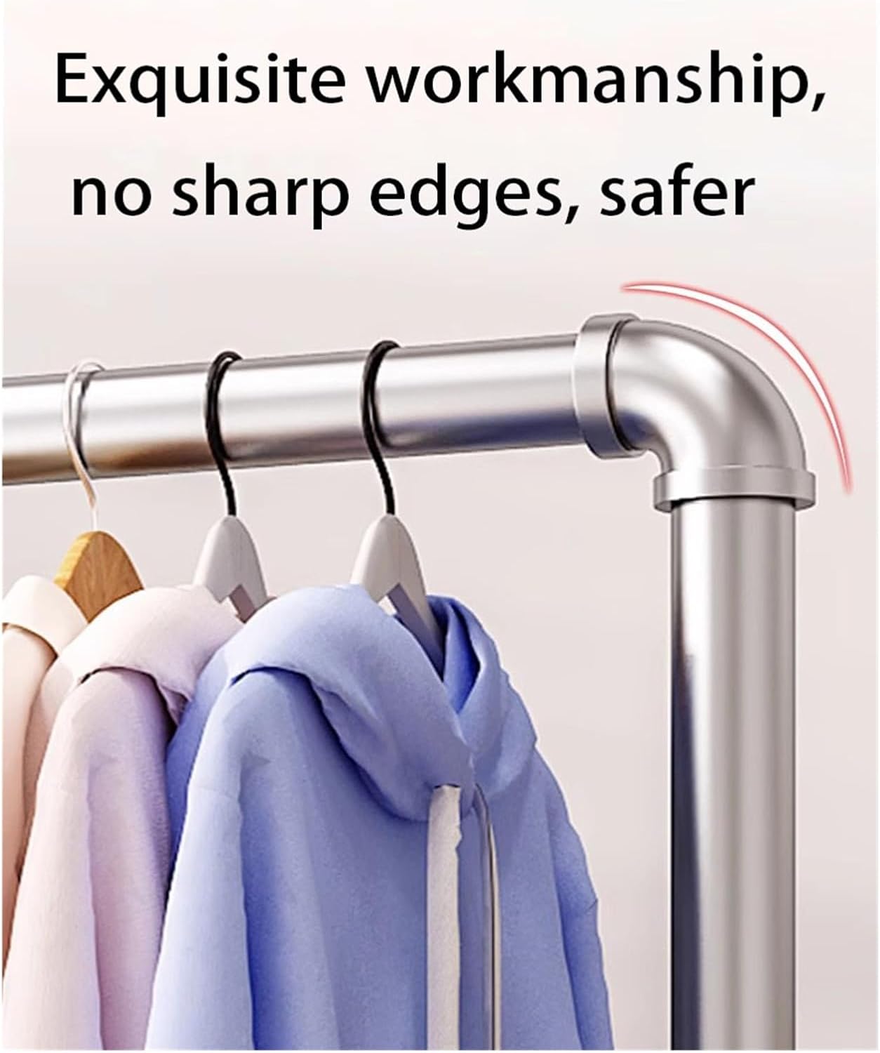 Heavy Duty Clothes Garment Rack, Freestanding Double Rod Clothing Hanger Stand with Storage Display Shelf for Hanging Clothes Boutique Store(Black,120x156cm)