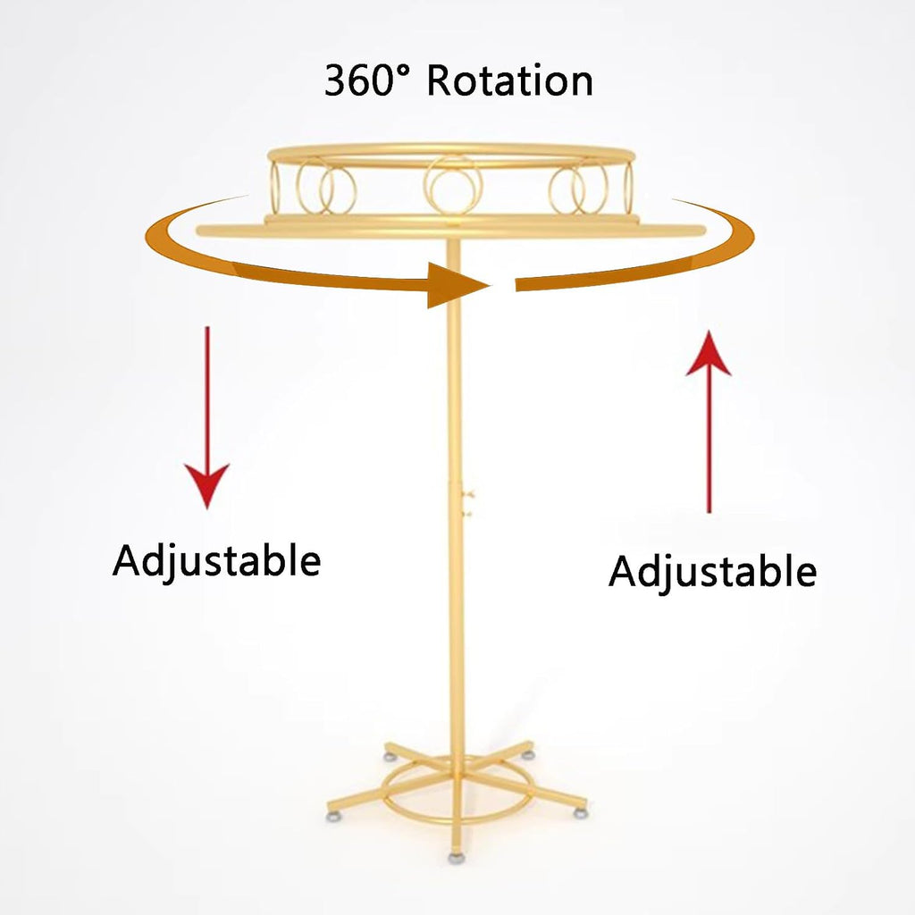 Metal Freestanding Garment Rack with 360° Rotating Feature for Home & Commercial Use Adjustable Height,One Color-5