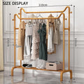 Clothes Rack Freestanding Double-Rail Garment Rack Multifunctional Bedroom,Minimalist Metal for Hanging Garment,Coat Rail with Bottom Rack for Coats, Skirts, Shirts, Sweaters