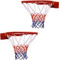 THUNDERBAY 18 inch Standard Double Spring Flex Reinforced Wall Mounted Basketball Rim, Two Nylon Nets Include One Nightlight Basketball Net