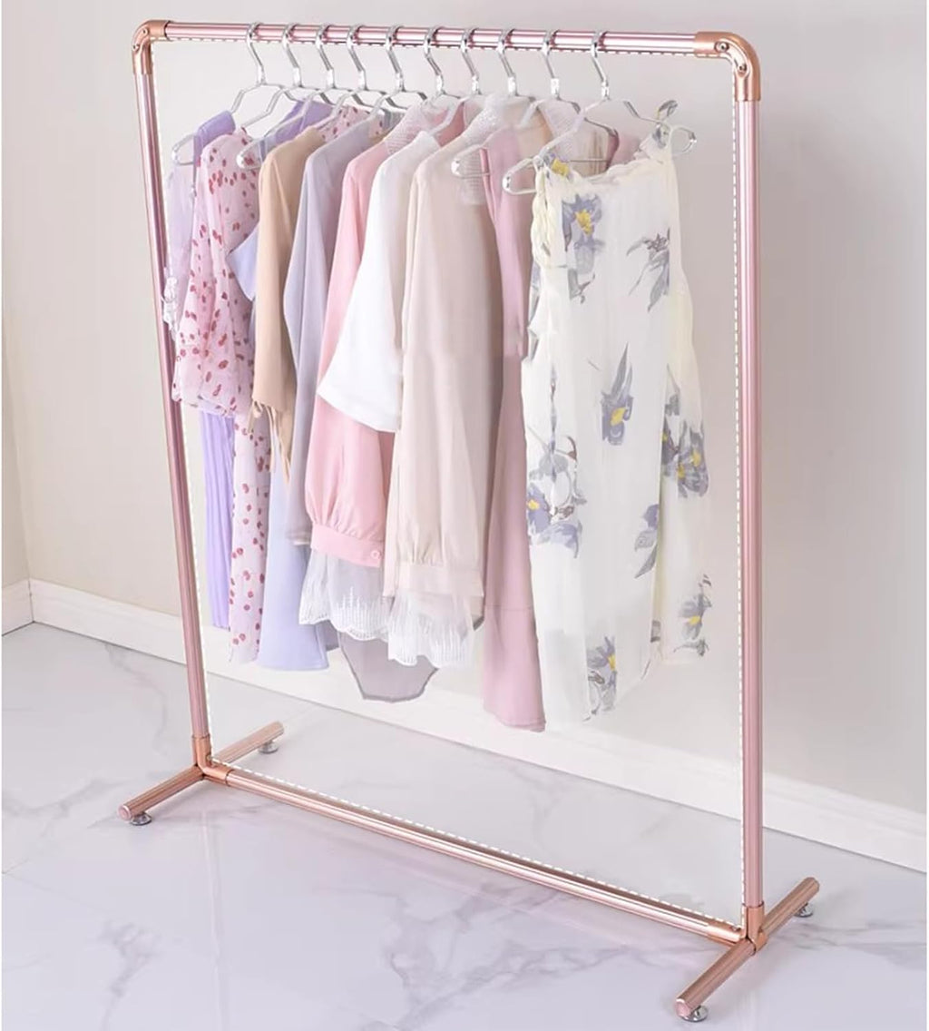 Garment Rack Heavy Duty Clothing Racks For Hanging Clothes Rack, Aluminum Alloy Clothing Hanger Rack For Coats, Shirts, Dress, Freestanding Coat Rack For Bedrooms A(Size:120X40X153CM,Color:Rose Gold)