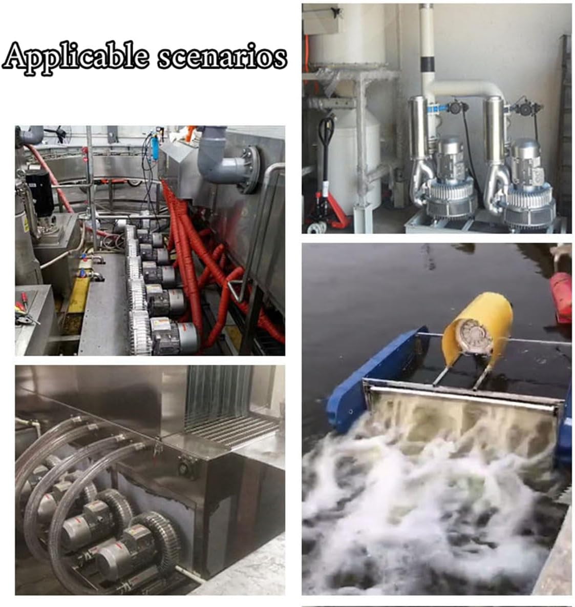 Regenerative Blower High Pressure Vortex Ring Blower 110V 180W 350W 550W 750W Fish Ponds Aeration Oxygenation Machine Industrial Vacuum Pump for Air Blowing Or Suction(350W)