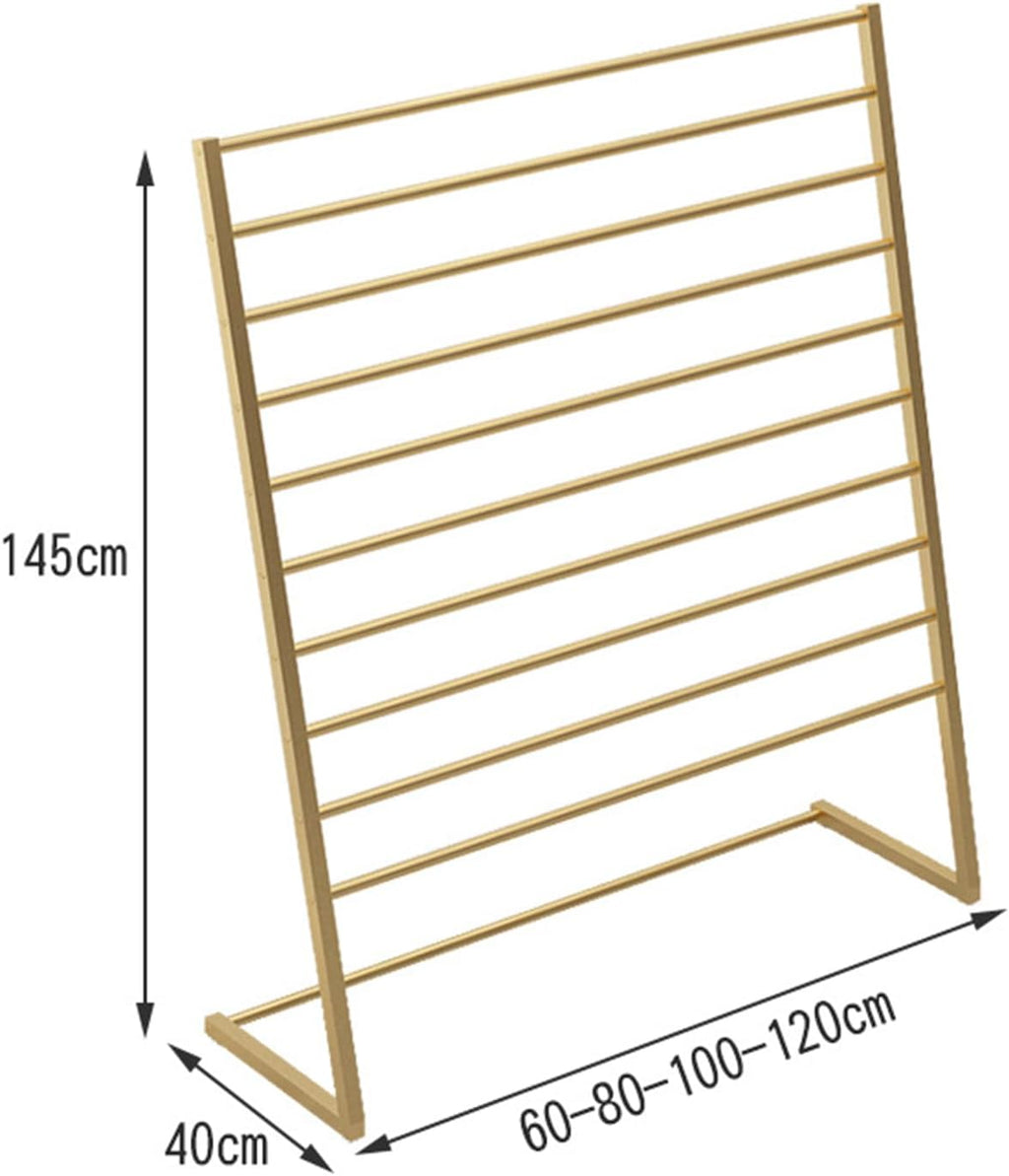 Garment Rack Hanger for Hijabs and Scarves, Freestanding Metal Display Rack, 10-Tier Commercial Organizer for Clothing Boutique and Retail Store (White-80x40x145cm