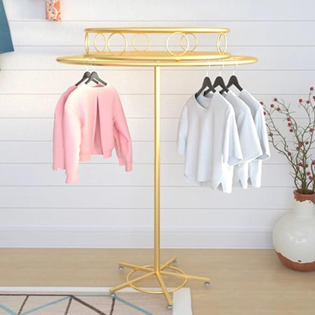 Metal Freestanding Garment Rack with 360° Rotating Feature for Home & Commercial Use Adjustable Height,One Color-5