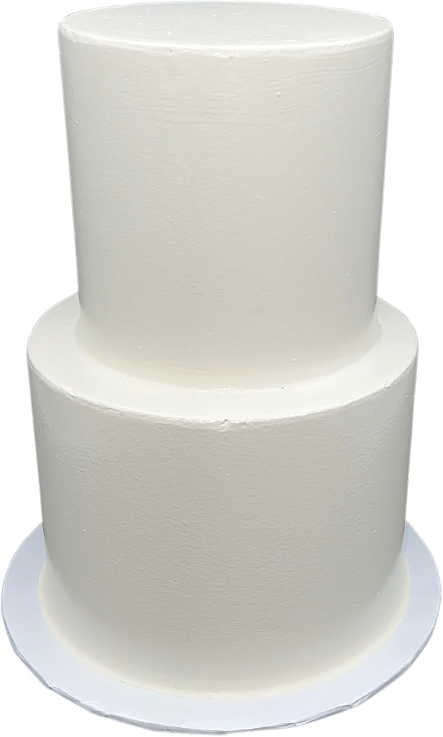 FromJennWithLove 2 Tier Fake Wedding Cake, 12' Tall Handcrafted Ivory Display Cake – 4-Day Artisan Process, Made in USA – Reusable Centerpiece for Weddings & Bridal Showers