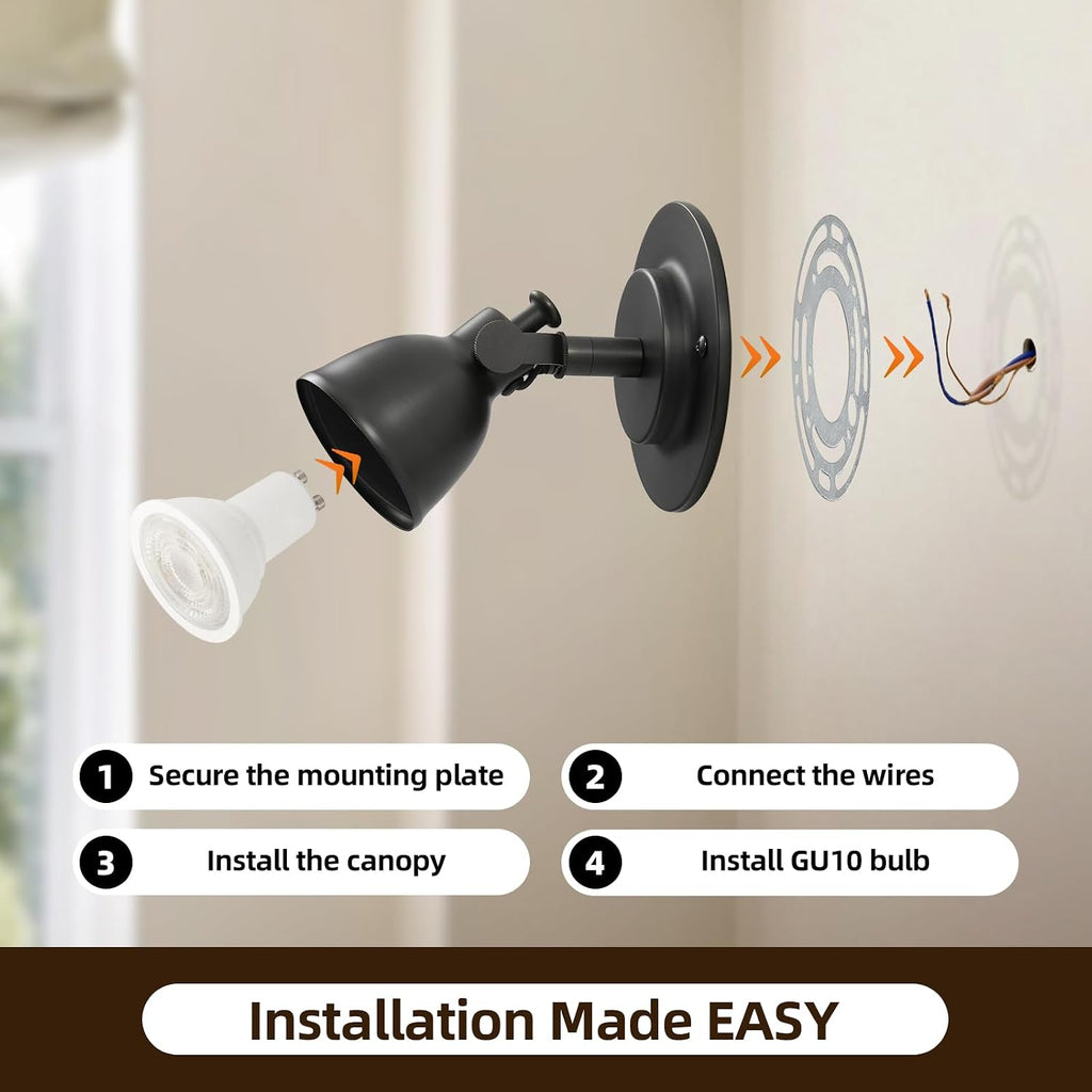 Black Wall Sconces Set of 2 Hardwired - Brass Matte Dimmable Indoor Small Bell Lights Fixtures Decor Set of Two for Bathroom Vanity Bedroom Bedside Hallway Living Room Kitchen Picture Lamp