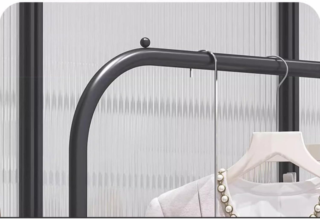 Heavy Duty Coat Rack, Garment Rack Modern Black Metal Clothes Rail for Hanging Clothes Commercial Heavy Duty Clothing Rack Freestanding Retail Display Rack Easy to Assemble (100X40X145CM)