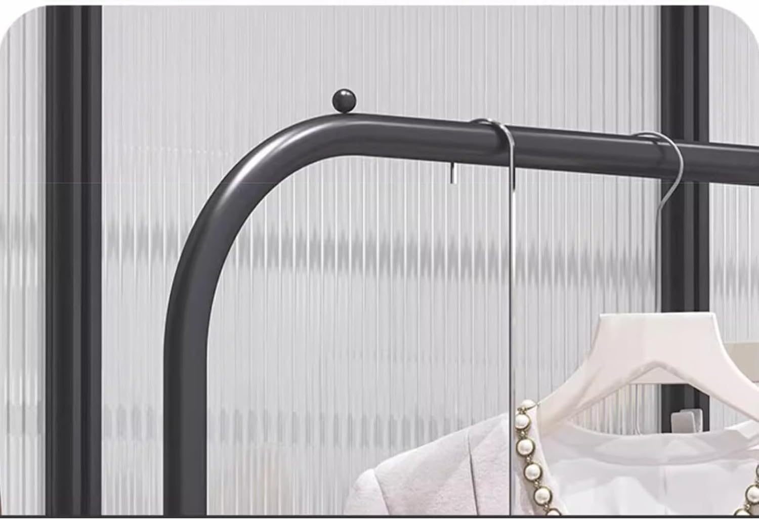 Heavy Duty Coat Rack, Garment Rack Modern Black Metal Clothes Rail for Hanging Clothes Commercial Heavy Duty Clothing Rack Freestanding Retail Display Rack Easy to Assemble (100X40X145CM)