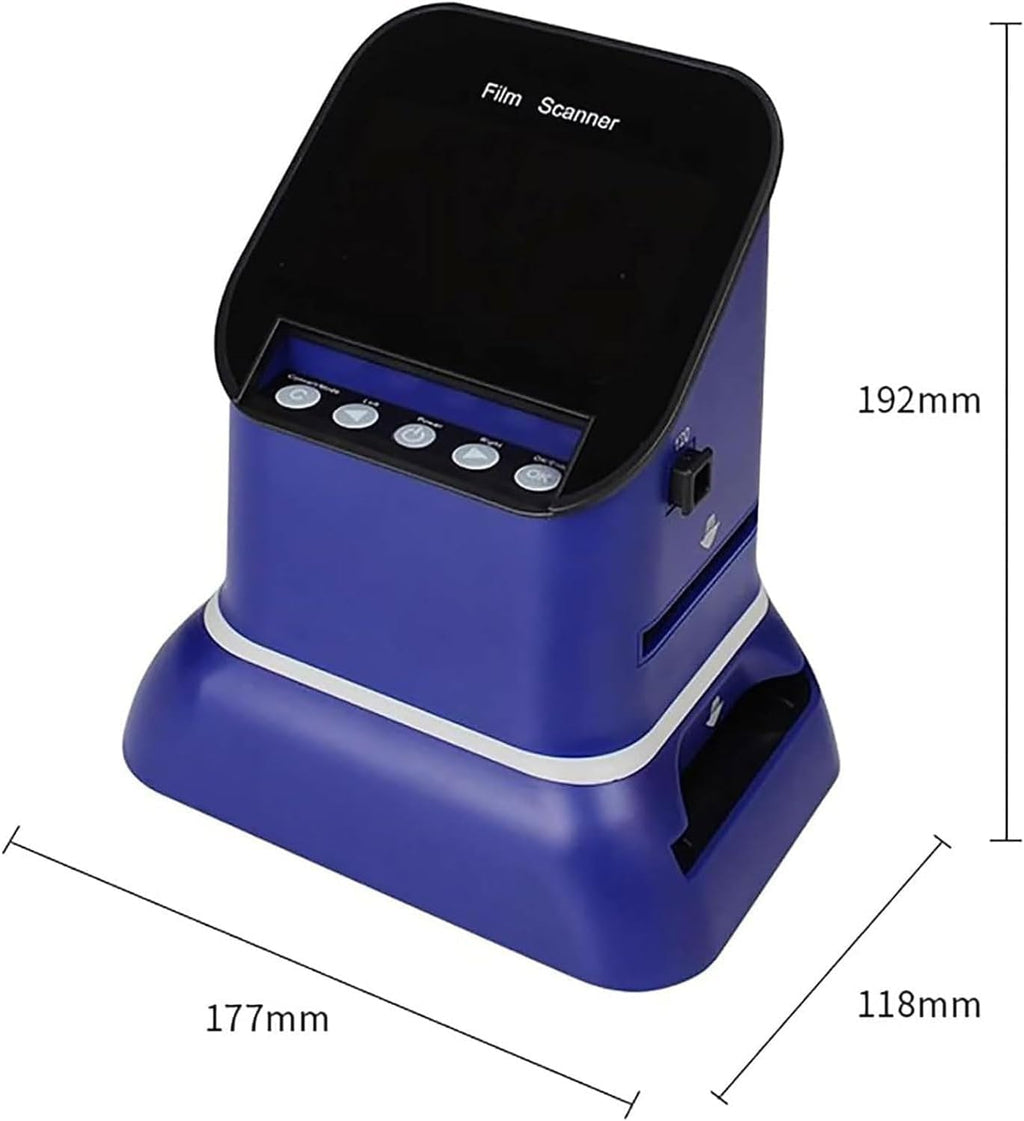 4.3' Digital Film&Slide Scanner, Converts 120 Medium Format, 127 Film, Microfiche, 35mm Negatives&Slides to Digital JPEG, with 8G Memory Card, 22 Million Pixels Film Scanners, for Family Trips