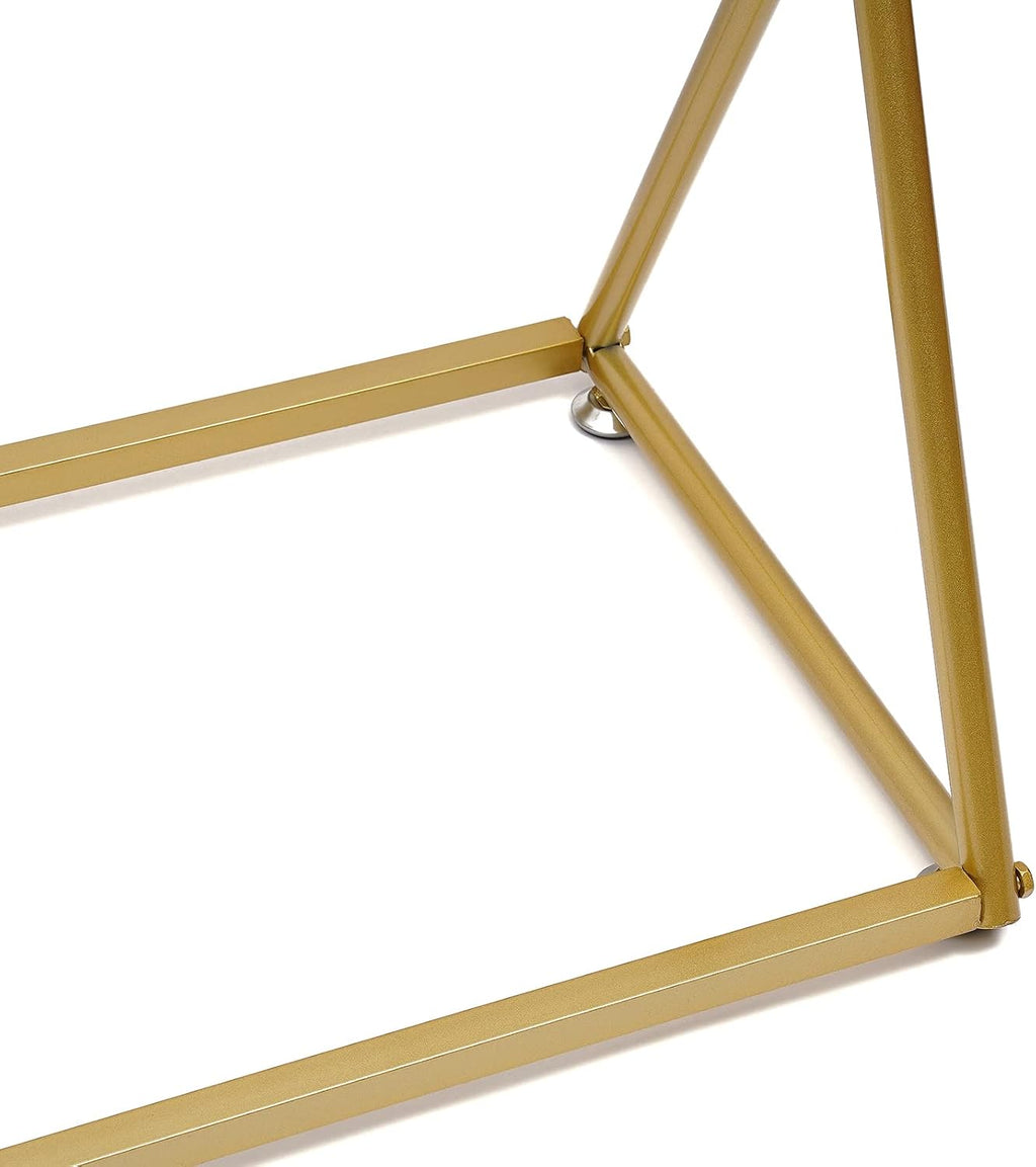 Portable Iron Durable 2 Tier Clothes Rack Retro Freestanding Gold Garment Rack For Hanging Shirts Coats Suits Pants 47.2x15.7x62.9 Inch Gold for Laundry Rooms, Balconies, Bedrooms