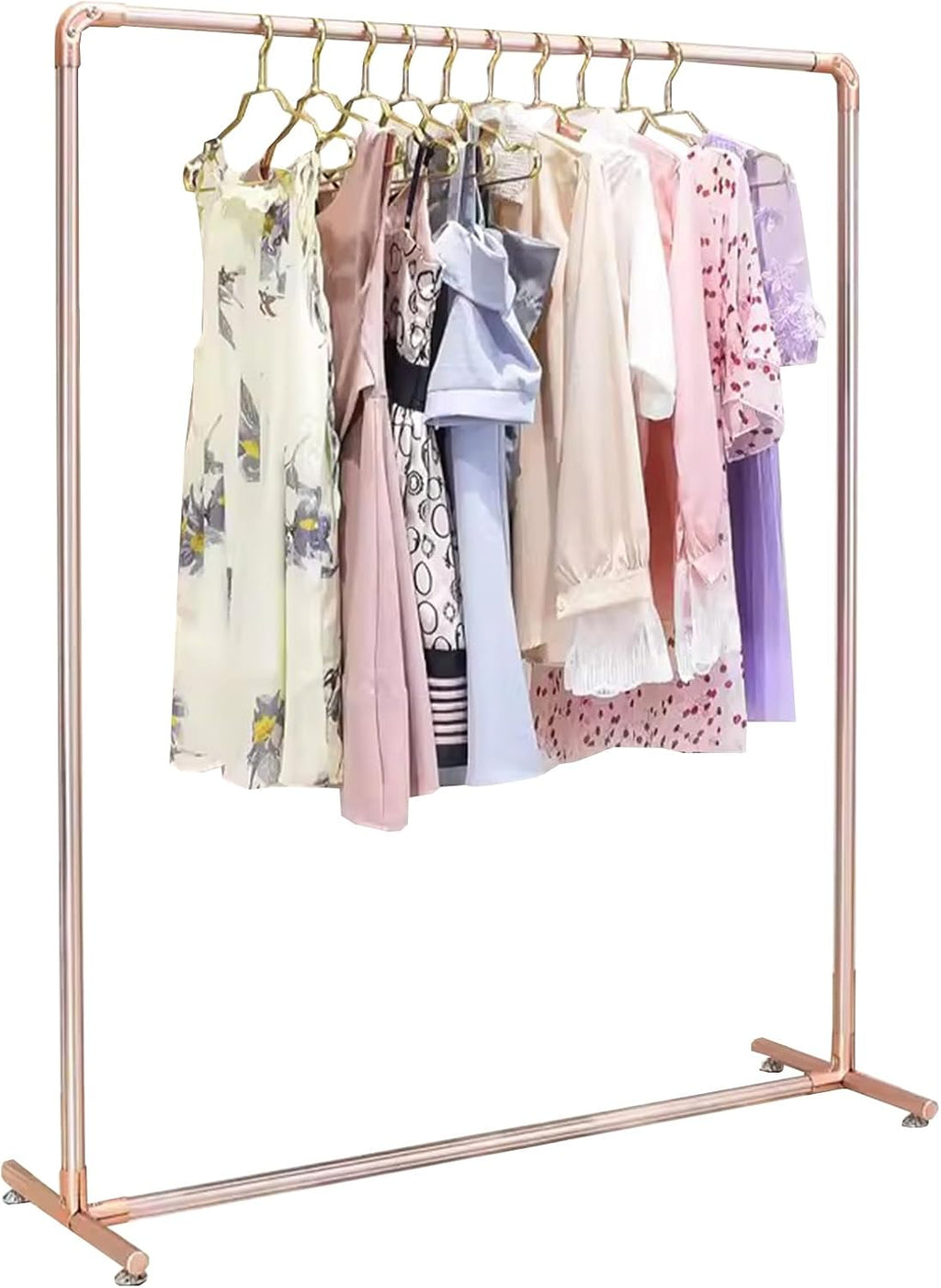 Garment Rack Heavy Duty Clothing Racks For Hanging Clothes Rack, Aluminum Alloy Clothing Hanger Rack For Coats, Shirts, Dress, Freestanding Coat Rack For Bedrooms A(Size:120X40X133CM,Color:Rose Gold)