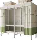 Foldable Clothe Rack With Cover,Portable Closets,Heavy-Duty Portable Closet Wardrobe,Freestanding Garment Rack,for Hanging(Green,216 * 170 * 50)