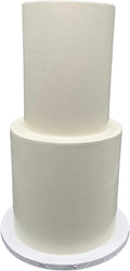 FromJennWithLove 2 Tier Fake Wedding Cake, 16' Tall Handcrafted Ivory Display Cake – 4-Day Artisan Process, Made in USA – Reusable Centerpiece for Weddings & Special Events